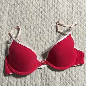 Xhilaration Pink and White Push Up Bra